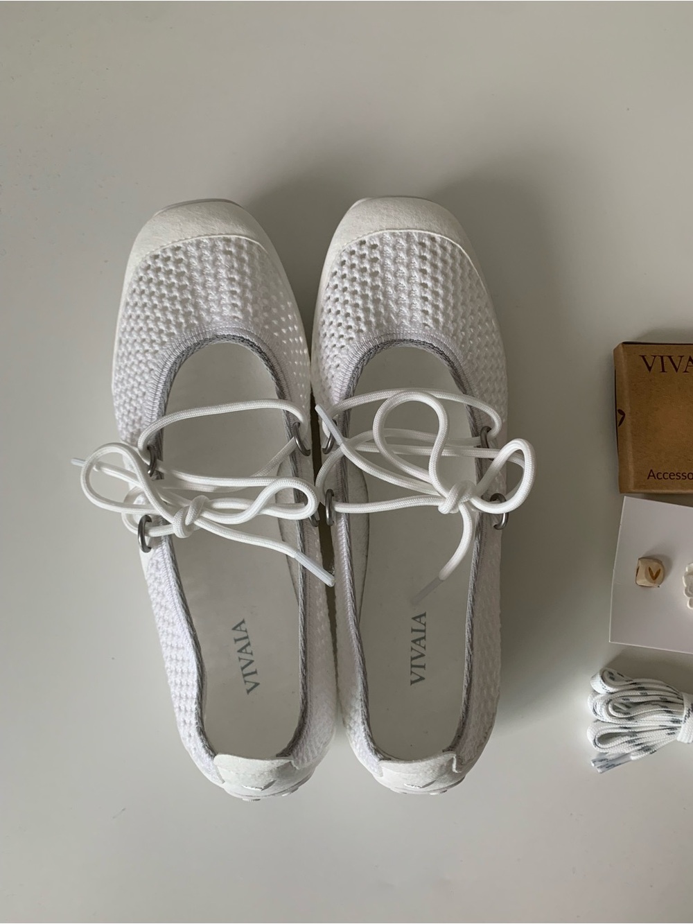 VIVAIA Square-Toe Hybrid Mesh Mary Janes (Cecily)